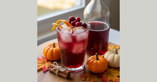 Spiced Cranberry Papaya Kombucha Mocktail 
