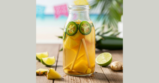 Spicy Pineapple–Jalapeño Ginger Kombucha 